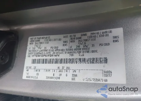 2018 Ford F-150 Xl from USA, damaged, VIN 1FTEW1EP9JFB81484
